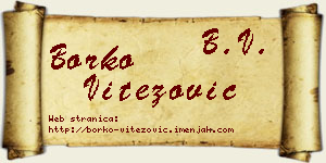 Borko Vitezović vizit kartica